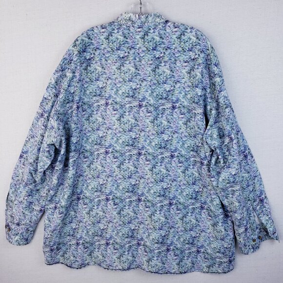 Signum Germany Button-Up Shirt Modern Fit Long Sleeve Abstract Woven size 2XL - Picture 5 of 9
